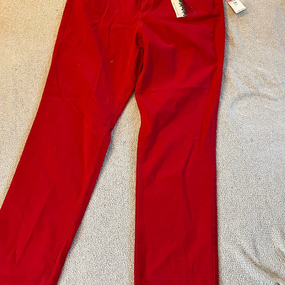 Jones of New York red jean size 14 NEW WITH TAGS